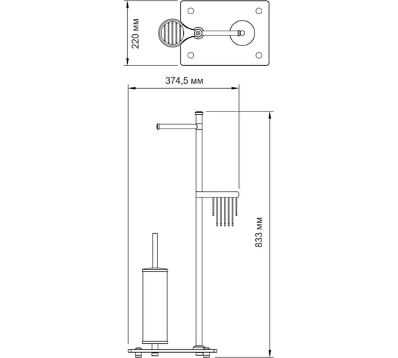 Комбинированная напольная стойка WasserKraft K-ickel 1264N