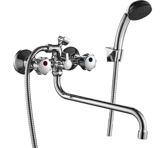 Смеситель для ванны Decoroom двуручный, универсальный DR45045R 1