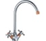 Смеситель для кухни Decoroom двуручный, с высоким поворотным изливом DR46028-Orange 1