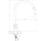 Смеситель для кухни Decoroom двуручный, с высоким поворотным изливом DR46028-Orange 2