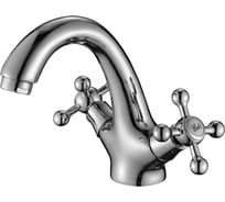 Смеситель для умывальника Decoroom двуручный, монолитный DR49011