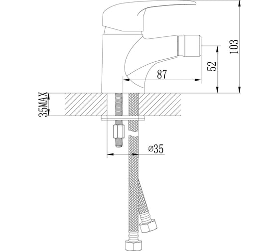 Смеситель Lemark Pramen для биде LM3308C