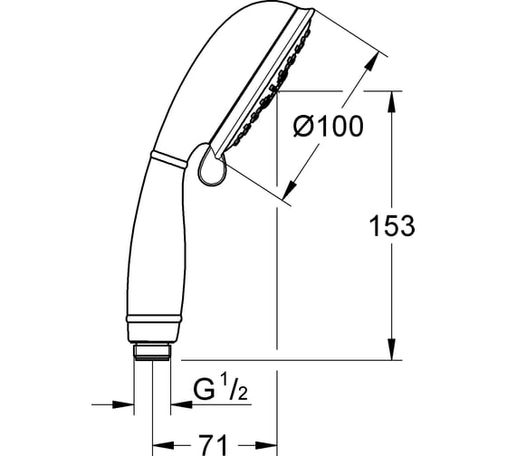 Ручной душ GROHE Tempesta New Rustic IV, 9,5 л 27608001