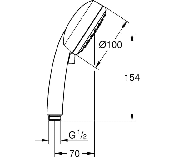 Ручной душ GROHE New Tempesta Cosmopolitan 100 II 27571002