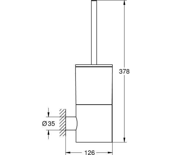 Комплект с туалетным ершиком GROHE Atrio New 40314003