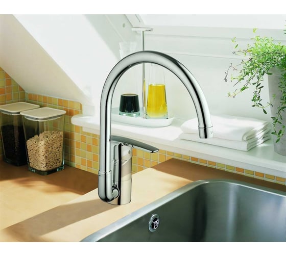 Смеситель для мойки GROHE Euroeco высокий излив 32752000