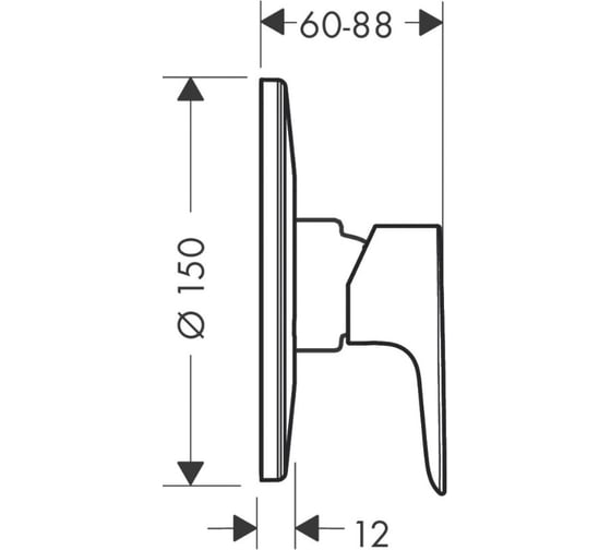 Смеситель для душа HANSGROHE Talis E 71766000 13620180 00000044180