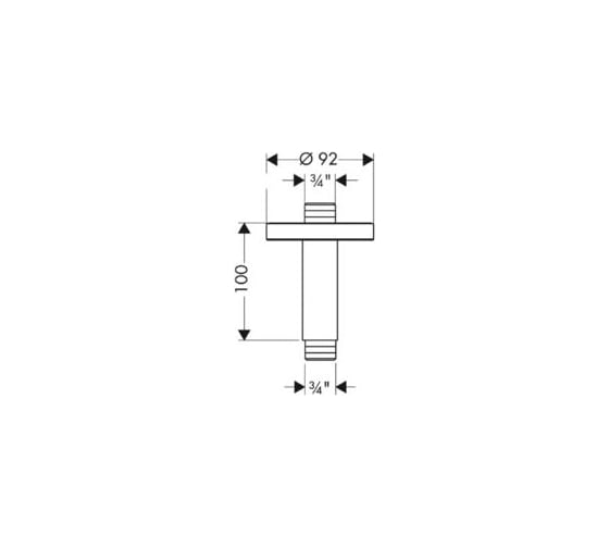 Держатель душа HANSGROHE 27418000 100 мм 00000007720