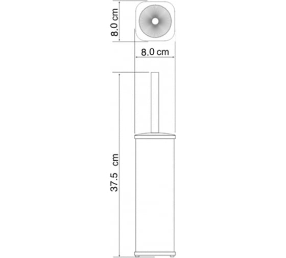 Щетка для унитаза WasserKraft K-ickel напольная 1117N