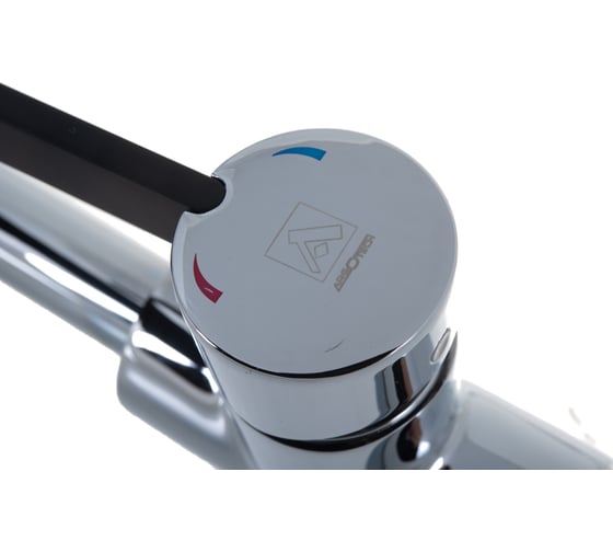 Смеситель для кухни ARGOTECH KLIO, хром/чёрный, пластичный излив, d-35 41038