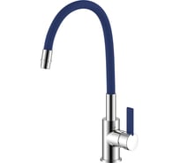 Смеситель для кухни ARGOTECH KLIO, хром/синий, пластичный излив, d-35 41036