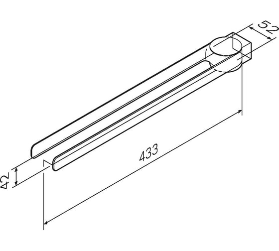 Двойная вешалка-вертушка для полотенец AM.PM 40см, хром A50A32600