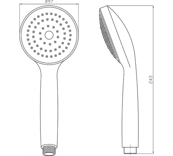 Душевая лейка ARGOTECH MONO 27809
