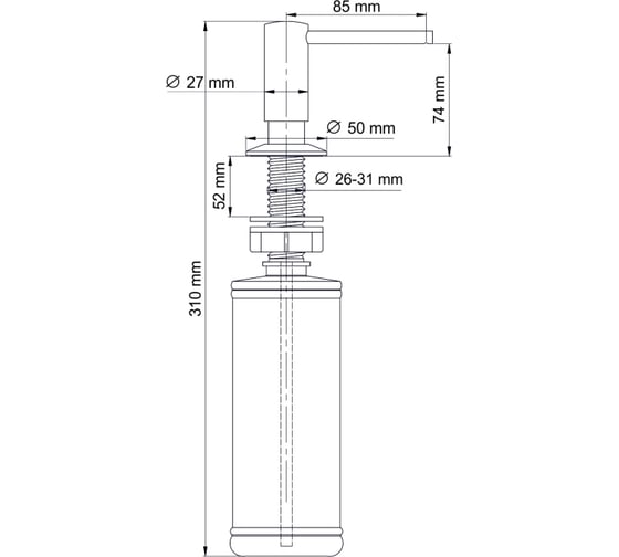Встраиваемый дозатор для мыла WasserKraft K-75996