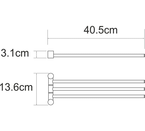 Тройной держатель полотенец WasserKraft K-lack 1033B