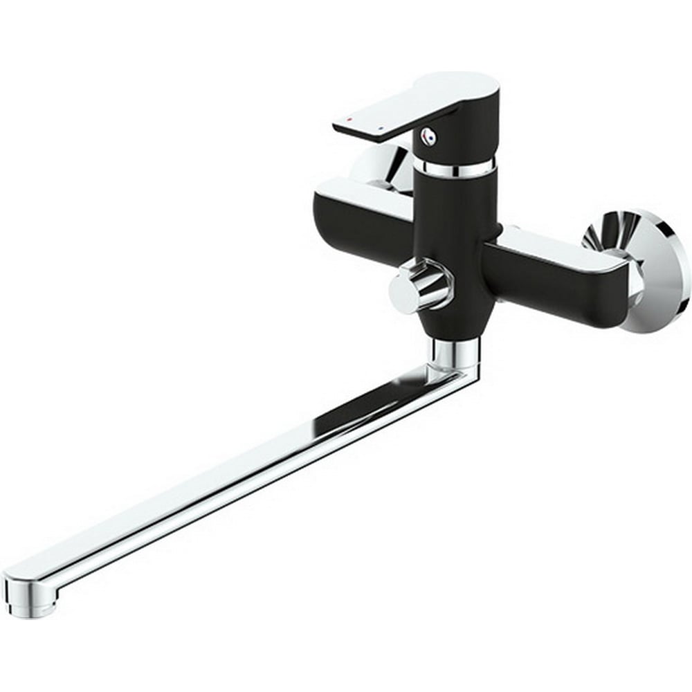 Смеситель для ванны и умывальника ARGO OLIMP, хром/черный 35785 ...