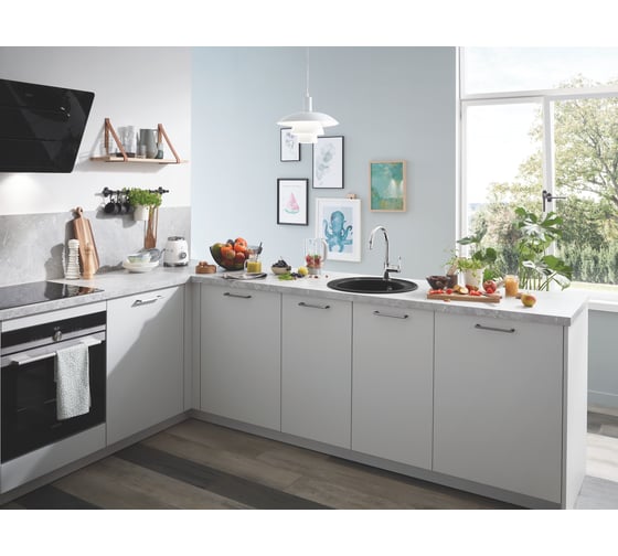 Смеситель для мойки GROHE BauLoop поворотный трубкообразный излив 31368000
