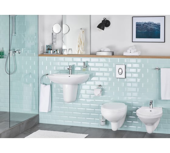 Смеситель для раковины GROHE BauEdge сливной гарнитур 23328000