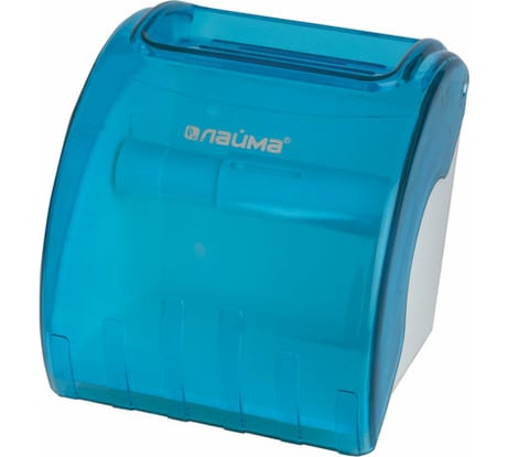 Диспенсер для туалетной бумаги в стандартных рулонах ЛАЙМА тонированный голубой 605043