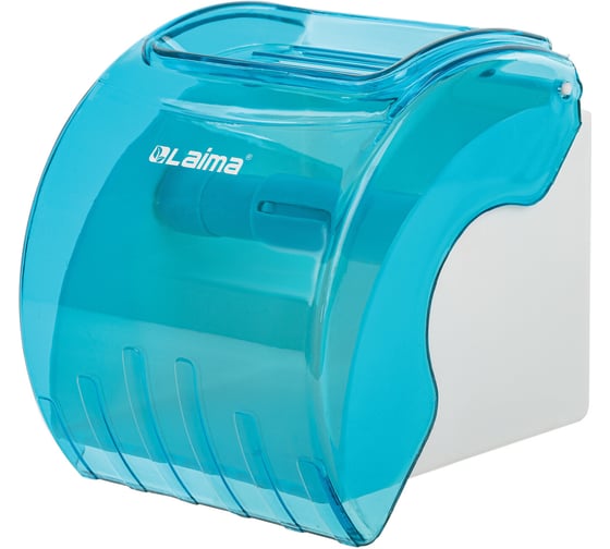 Диспенсер для туалетной бумаги в стандартных рулонах ЛАЙМА тонированный голубой 605043