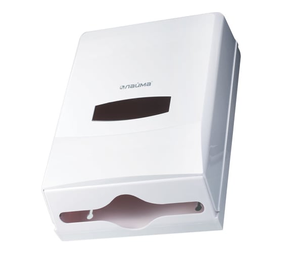 Диспенсер для полотенец ЛАЙМА PROFESSIONAL Interfold, белый, ABS-пластик, 601425