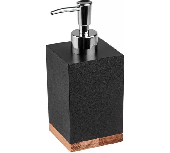 Диспенсер (дозатор) для мыла PERFECTO LINEA WOOD BLISS черный 35-720101