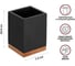 Стакан для зубных щеток PERFECTO LINEA WOOD BLISS, черный, 35-720102 ЦЕ-0595517166 6