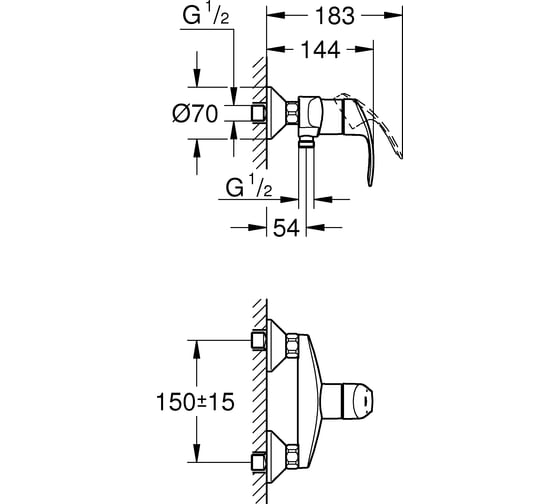 Смеситель для душа GROHE ESM 2015 33555002