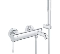 Однорычажный смеситель для ванны с душевым гарнитуром GROHE Essence New 33628001