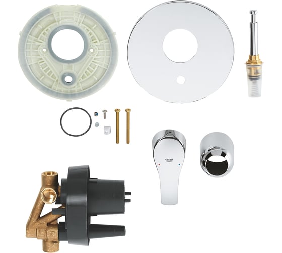 Встраиваемый смеситель для ванны GROHE Eurosmart 2015 включает встроенный механизм 33305002