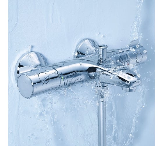 Термостат для ванны GROHE Grohtherm 800 1/2", регулируемый аэратор, настенный монтаж 34576000