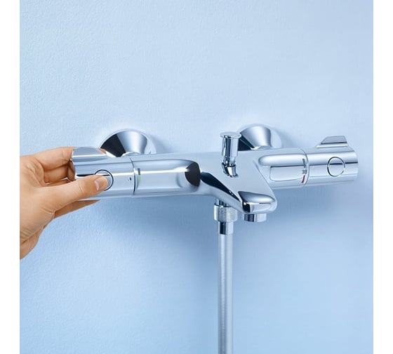 Термостат для ванны GROHE Grohtherm 800 1/2", регулируемый аэратор, настенный монтаж 34576000
