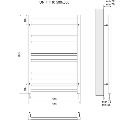 Электрический полотенцесушитель Lemark Unit LM45810E