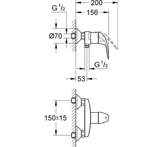 Смеситель для душа GROHE Euroeco 32740000