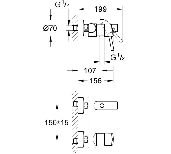 Смеситель для ванны GROHE Concetto New 32211001