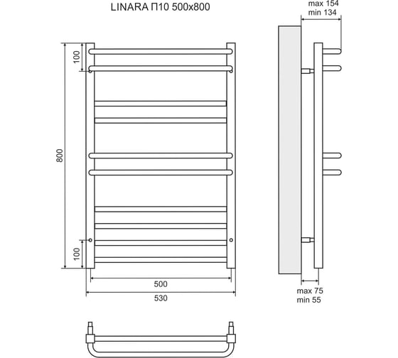 Электрический полотенцесушитель Lemark Linara 500x800 LM04810E