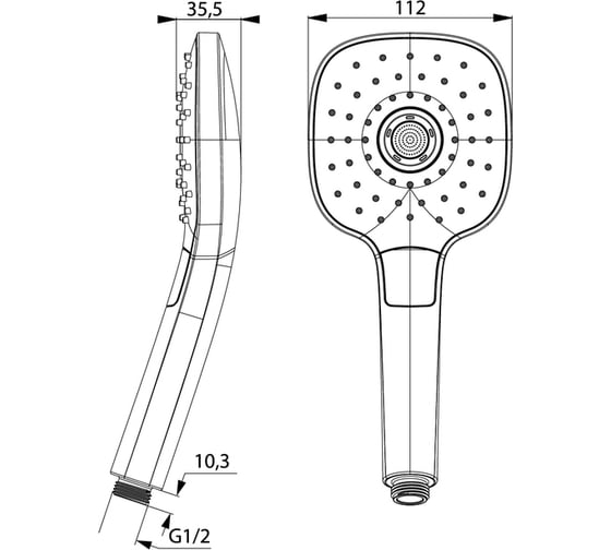 Лейка для душа IDDIS Sena SEN3F00i18