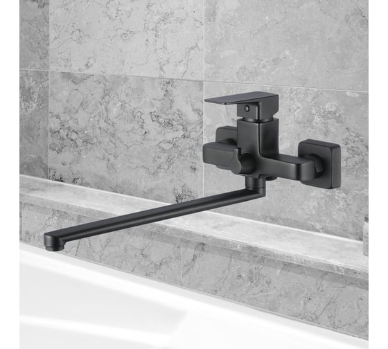 Смеситель для ванны Wesnaart narcis черный NAR06-320BL-25221