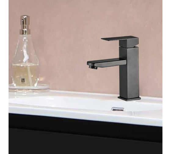 Смеситель для раковины Wesnaart kubus черный KUB13-210Black