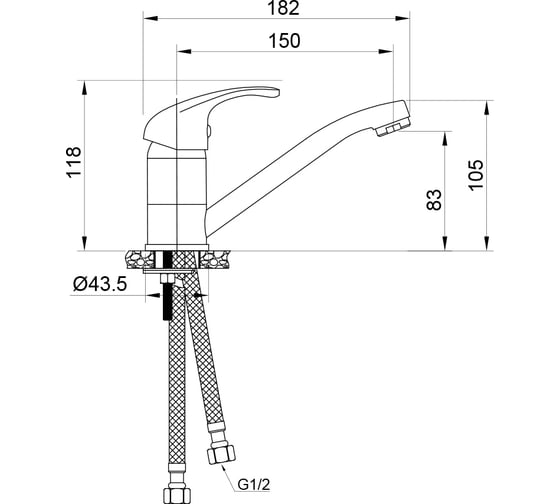 Смеситель для раковины Wesnaart listok хром LIS01-220