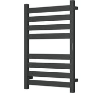 Дизайнерский электрический профильный полотенцесушитель Bauedge BAU Elite 50x80, 8 планок, универсальный, черный матовый RAL 9005 DB-0052