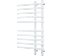 Дизайнерский электрический профильный полотенцесушитель Bauedge BAU Wind 60x100, 10 планок, белый полуматовый DB-0053