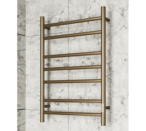 Электрический полотенцесушитель Bauedge BAU Stil 50x80, 7 планок, универсальный, антикварная бронза DB-0033