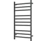 Электрический полотенцесушитель Bauedge BAU Stil 50x100, 10 планок, универсальный, черный матовый RAL 9005 DB-0030 1