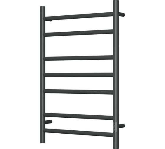 Электрический полотенцесушитель Bauedge BAU Stil 50x80, 7 планок, универсальный, черный матовый RAL 9005 DB-0034