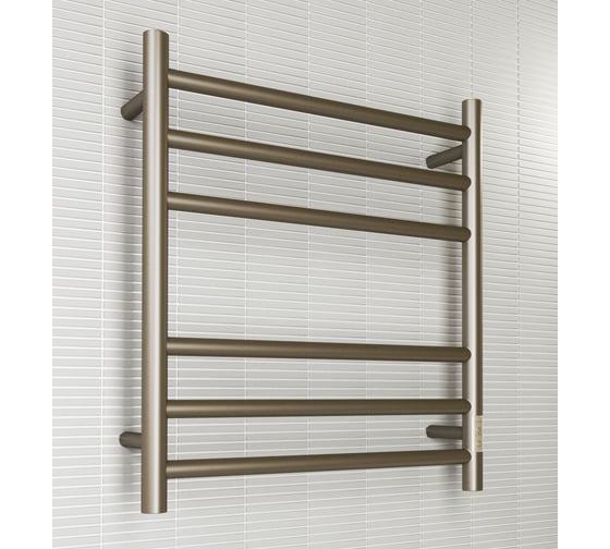 Электрический полотенцесушитель Bauedge BAU Stil 50x60, 6 планок, универсальный, антикварная бронза DB-0045