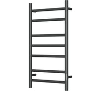 Электрический полотенцесушитель Bauedge BAU Stil 40x80, 7 планок, универсальный, черный матовый RAL 9005 DB-0038