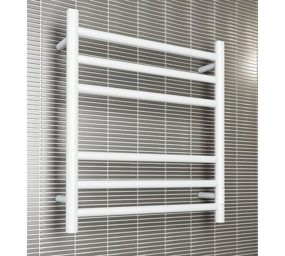 Электрический полотенцесушитель Bauedge BAU Stil 50x60, 6 планок, универсальный, белый полуматовый DB-0043
