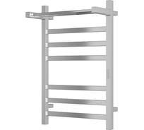 Электрический профильный полотенцесушитель с полкой Bauedge BAU Hotel Shelf 50x80, 6 планок, универсальный, нерж. сталь полированная DB-0005