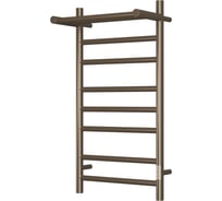 Электрический полотенцесушитель с полкой Bauedge BAU Stil Shelf 40x80, 7 планок, универсальный, антикварная бронза DB-0021